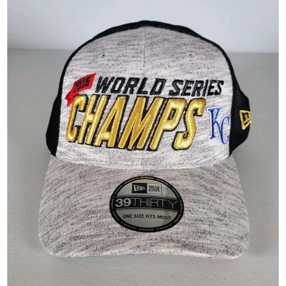 KANSAS CITY KC Royals 2015 World Series Champs Hat Cap 39Thirty New Era One Size